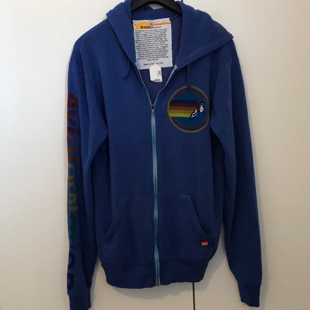 Aviator Nation Vintage Rainbow Hoodie